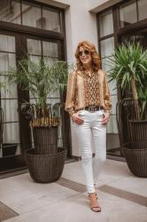 SNAKE PRINT BLOUSE