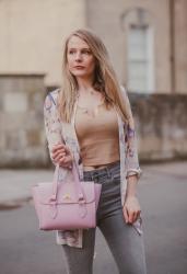 Cambridge Satchel Spring Lilac Emily Outfit