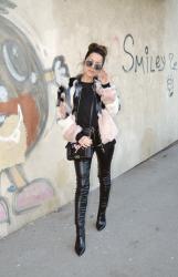 Outfit | Faux fur faux leather combo