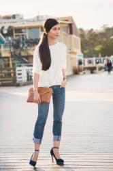 A Casual & Stylish Ankle Strap Heels Outfit for Spring