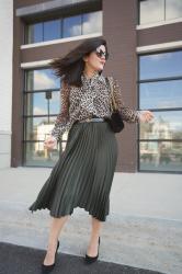 How to Style A Pleated Midi Skirt This Spring
