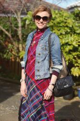 Tartan and Denim | Cold Weather Spring Outfit