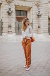 Look Camel – Elodie in Paris