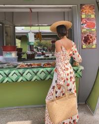 Self-Portrait Asymmetrical Floral Print Dress