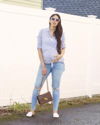 A Maternity Essential-An Oversized Button Down 