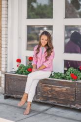 Loneliness + Pink Short Trench + Scalloped Sandals