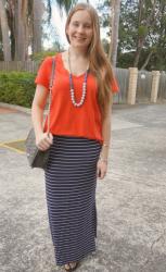 Plain Tees, Maxi Skirts and Rebecca Minkoff Love Bag