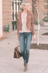 Twist Front Floral Blouse for Spring