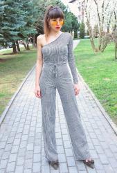 plaid jumpsuit