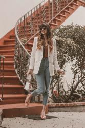 Linen Blazer and Jeans Outfit + Linkup