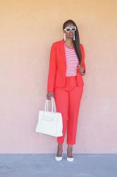 Ultra Red Suit + Pops of White