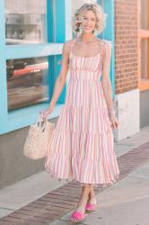 Striped Midi Dress + What You Need to Know When Shopping at Chicwish