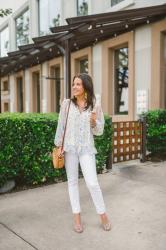 White Floral Blouse