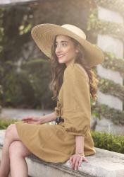 Khaki Linen Dress