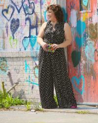 Polka Dot Chiffon Jumpsuit for Spring