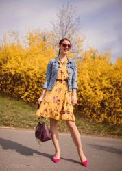 10 tipov ako si zvoliť správnu dĺžku sukne // žlté recyklované kvetované šaty