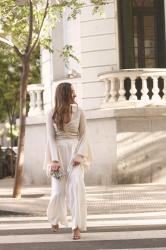 Look Invitada: White Palazzo Pants