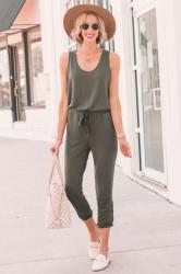 The Comfiest Olive Jumpsuit