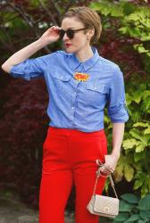 Casual and Bold | Spring Outfit Ideas | Red Trousers