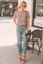 Leopard T-Shirt and Jeans