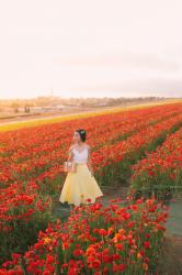 Colorful Circle Skirt at Carlsbad Flower Fields