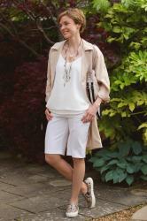 How to wear White Bermuda Shorts | Real life Outfits