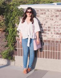 Summer Staples // Lace Kimono Top + Jeans