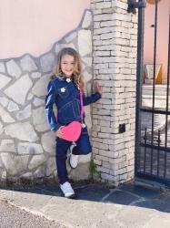 Look Total denim da bambina di Little Marc Jacobs