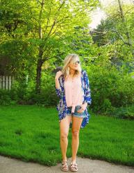 How to Style a Kimono with Shorts