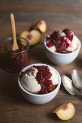 Plum Compote w. Ice Cream {Summer Dessert} Plum Compote w. Ice Cream {Summer Dessert}