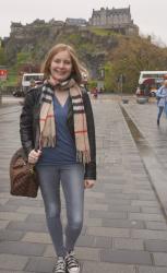 Edinburgh: Leather Jacket, Skinny Jeans and Converse Outfit Formula