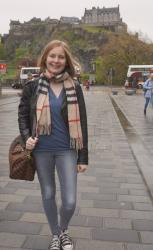 Edinburgh: Leather Jacket, Skinny Jeans and Converse Outfit Formula