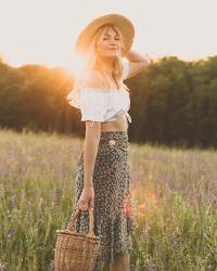 In the flower field