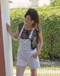 białe ogrodniczki / white dungarees