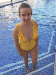 Yellow swimsuit