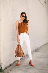 Summer Remix: Cognac Linen Top