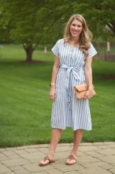 Red, White, & Blue Striped Dress & Confident Twosday Linkup 