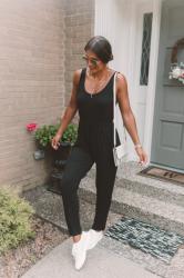 Casual Black Jumpsuit