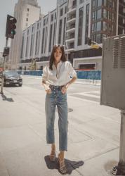 Summer Staples : White Shirt and Dad Jeans
