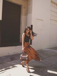 Satin Skirt Street Style Trend