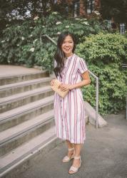 A Striped Summer Dress for Work and Weekend