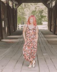 Floral Print Harem Jumpsuit & Bralette: High Dollar Lives Again