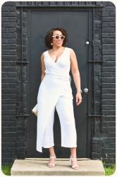 McCall's 7953 - White Crepe Wrap Jumpsuit!