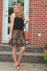 Leopard Skirt & Black Cami
