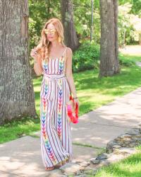 Rainbow Embroidered Jumpsuit