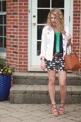 Color Block Cami & Elephant Print Shorts