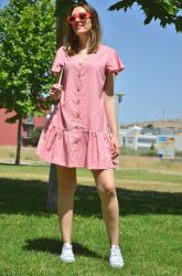 Pink Buttoned Dress