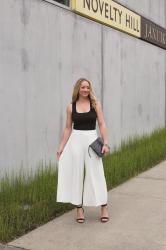 Summer Style: White Pleated Culottes