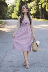 Eyelet, Tie-Front Dress