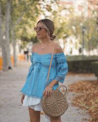 OFF THE SHOULDER TOP + MESSY BUN